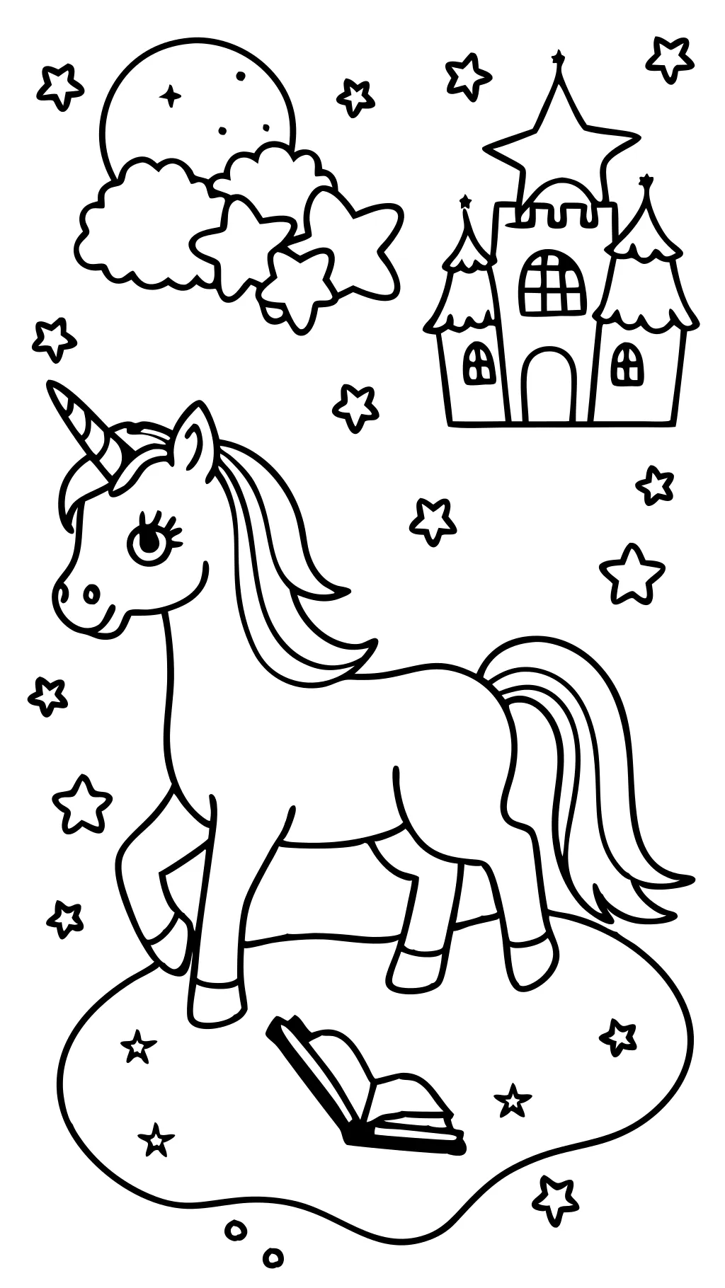 unicorn academy coloring pages